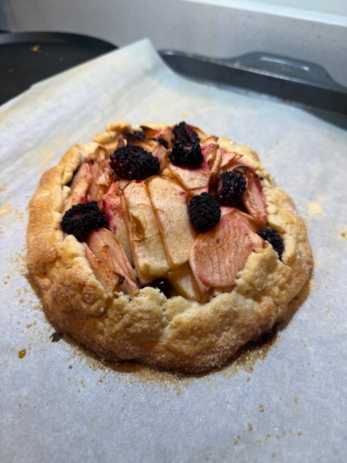 One-Crust Apple & Blackberry Pie