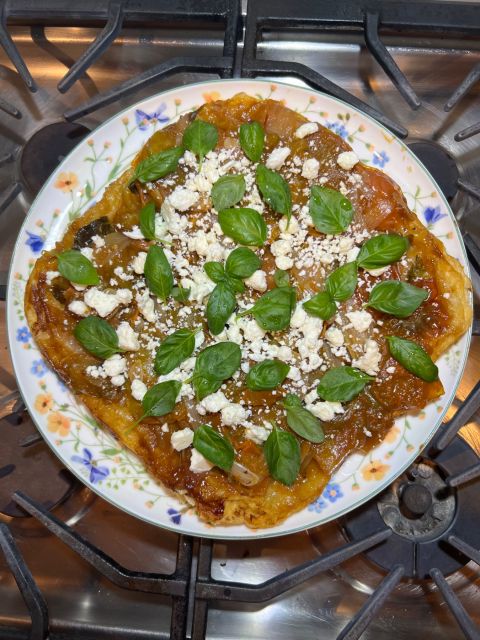 Made with our heirloom tomatoes, basil, and Olin honey!
