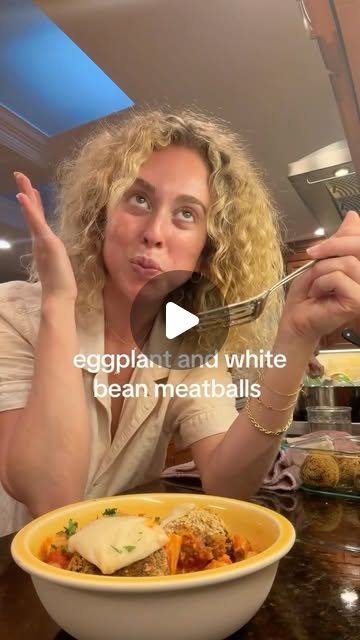Vegetarian Eggplant and White Bean Meatballs